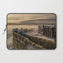 Argentina Photography - Warehouse Surrounded By Snow And Fences Laptop Sleeve