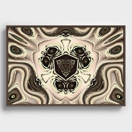 Metallic Cappuccino | Abstract Mandala Design Framed Canvas