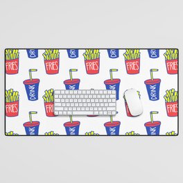Fast Food Fries and Drink Desk Mat