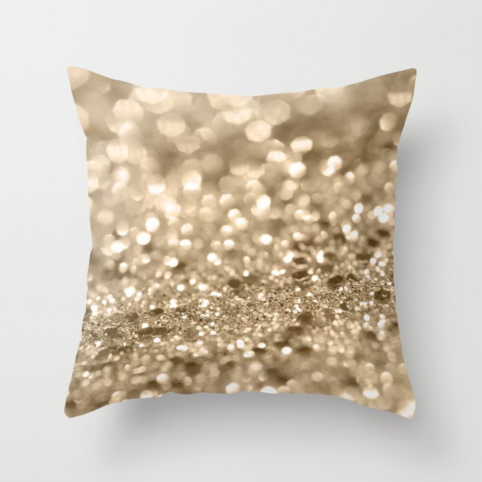 Gold deals glitter pillow