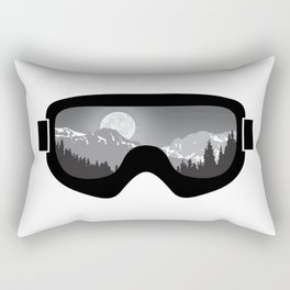Moonrise Goggles - B+W - Black Frame | Goggle Designs | DopeyArt Rectangular Pillow