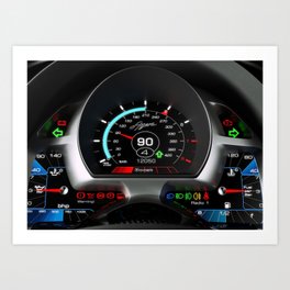 Koenigsegg Agera interior dashboard Art Print