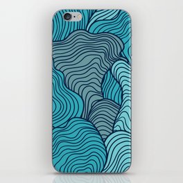 Coral Reefs Abstract - Blue Hues iPhone Skin