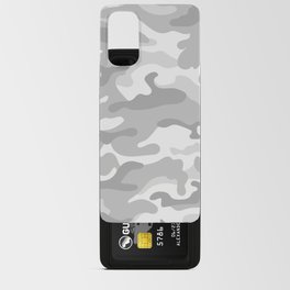 Camouflage Grey And White Android Card Case