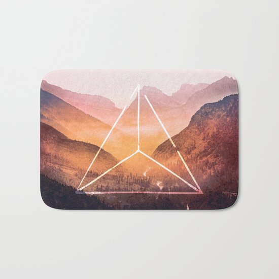 The Elements Geometric Nature Element of Fire Bath Mat