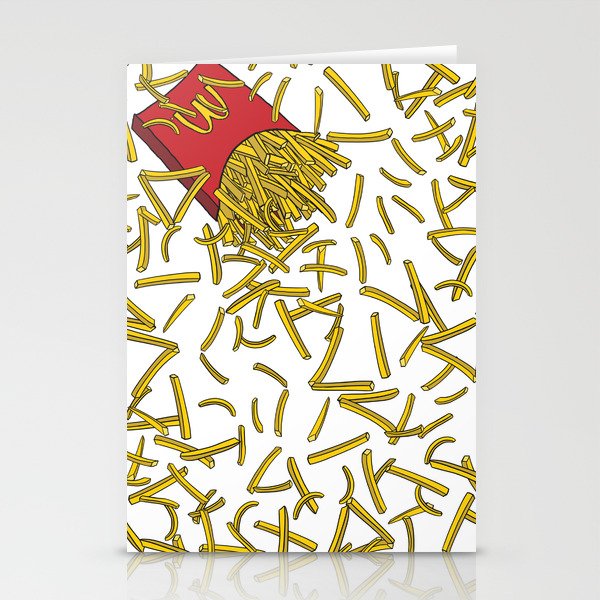 Falling Fries Stationery Cards