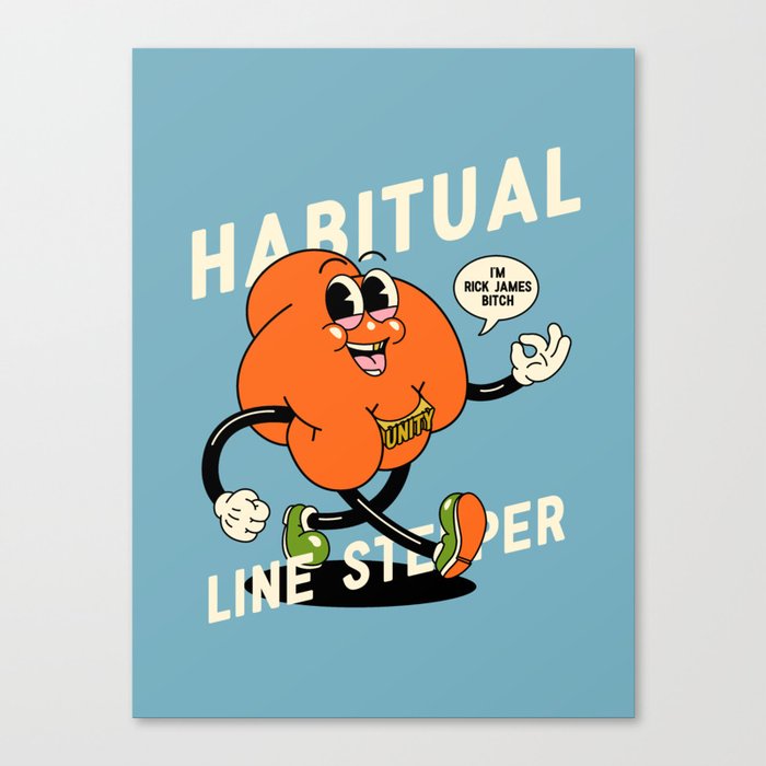 Habitual Line Stepper Canvas Print