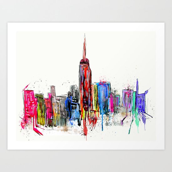 new york inked Art Print