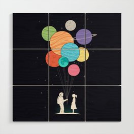 You are my universe (black) Wood Wall Art