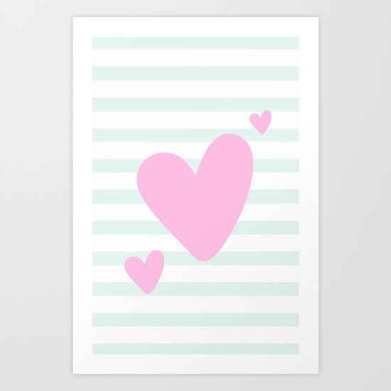 HEARTS Art Print
