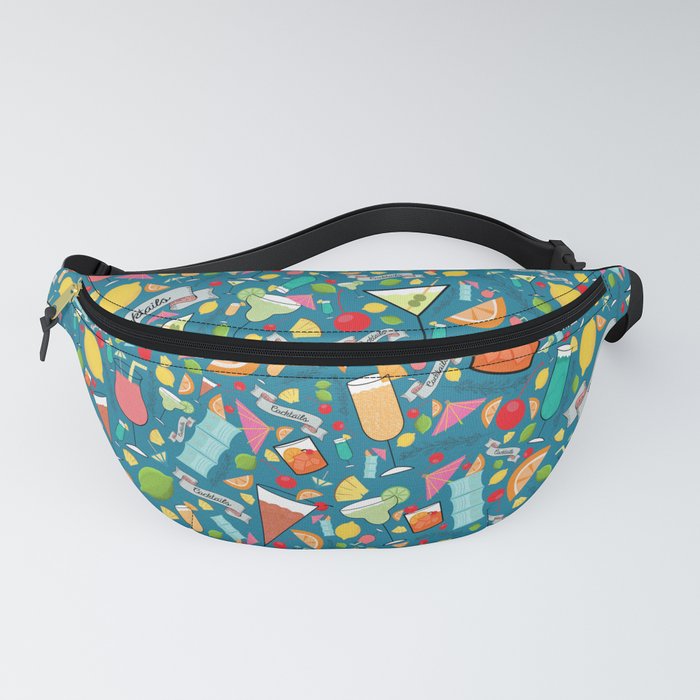 Cocktail Party 1.1 Teal BG Fanny Pack