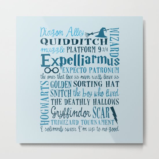 Harry Potter - All Quotes Metal Print