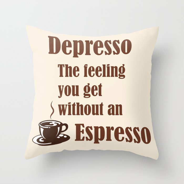 Espresso Throw Pillow