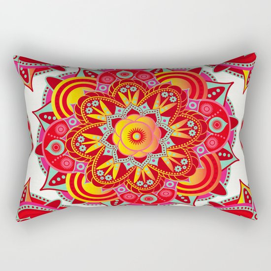 Root Chakra Mandala Rectangular Pillow