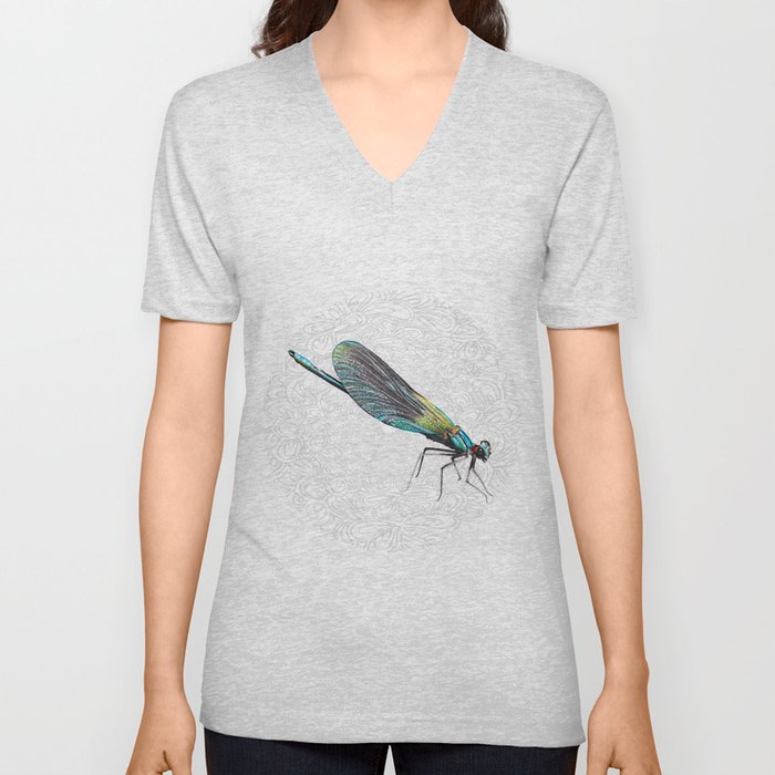 Dragonfly V Neck T Shirt