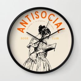 Antisocial Book Club Wall Clock