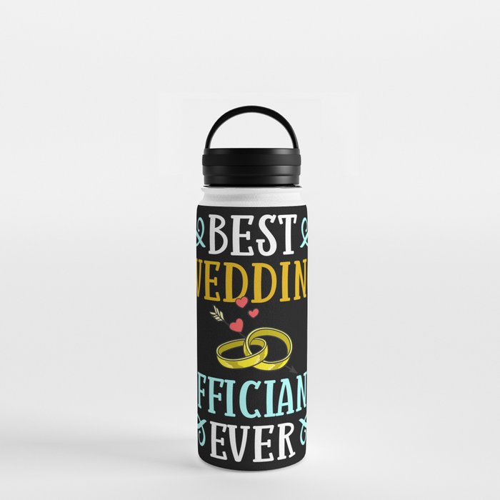 Wedding Officiant Marriage Minister Funny Pastor Water Bottle