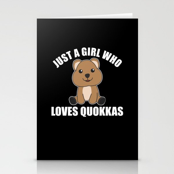 Only A Girl Loves The Quokka - Sweet Quokka Stationery Cards