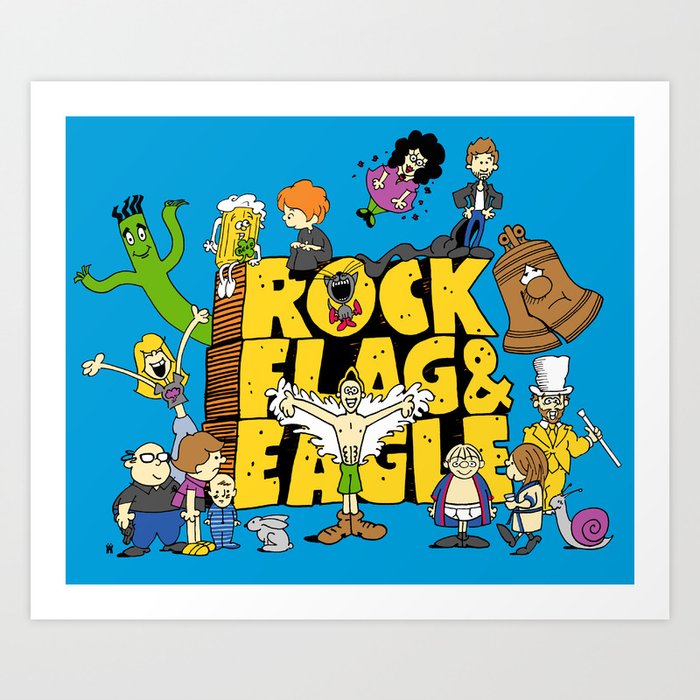 Rock, Flag & Eagle Art Print