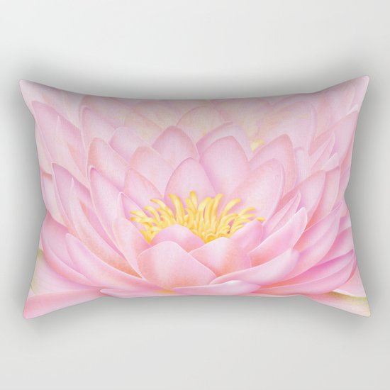 Pink Lotus Rectangular Pillow