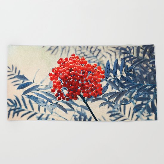 Rowan Berries Beach Towel