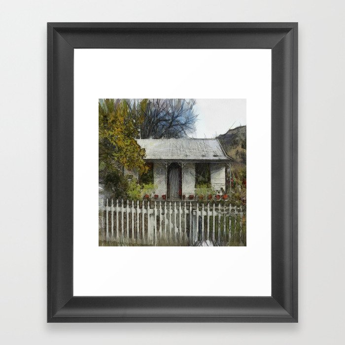 Settler's Cottage Framed Art Print