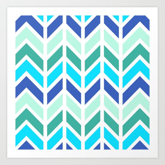 SPRING CHEVRON 2 Art Print