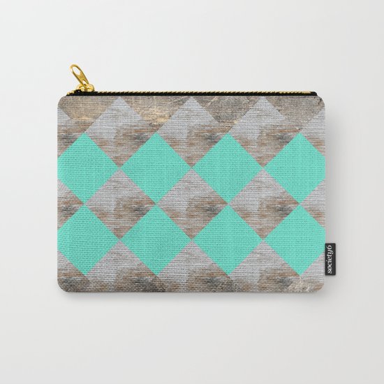 GeometricWood Carry-All Pouch