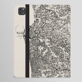 Colombo, Sri Lanka - Black and White City Map Collage iPad Folio Case