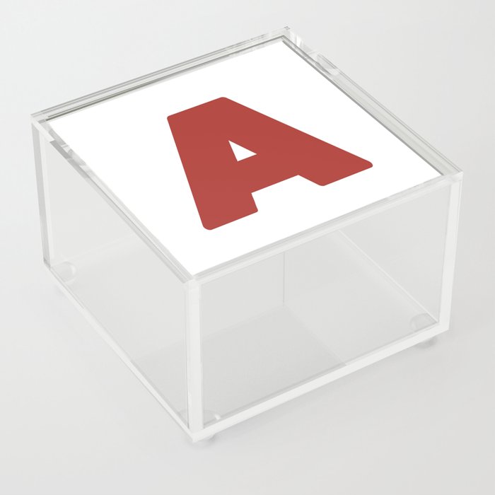 A (Maroon & White Letter) Acrylic Box
