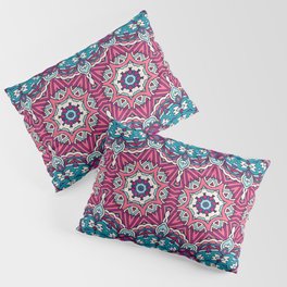 Colorful Oriental Rug Mandala Boho Pattern Pillow Sham