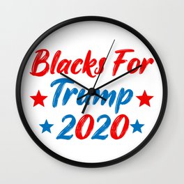 blacks for trump 2020 Wall Clock