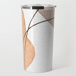 Abstract beige neutral watercolor Travel Mug