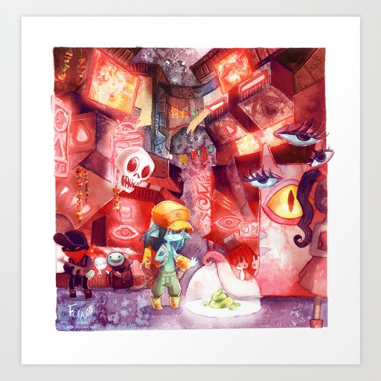 Spaceport Janitor Art Print