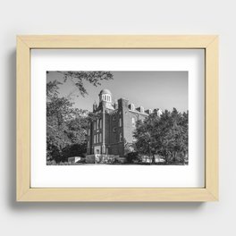 University of Mount Union Chapman Hall - Black and White Recessed Framed Print