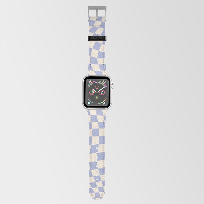 Calming Chequered Swirl in Moody Lavender Apple Watch Band