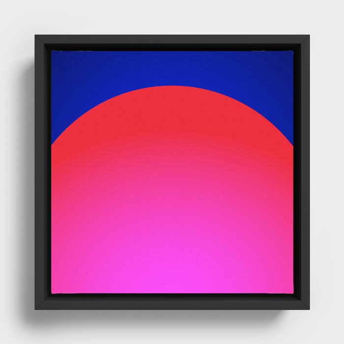 Sunset Red Framed Canvas