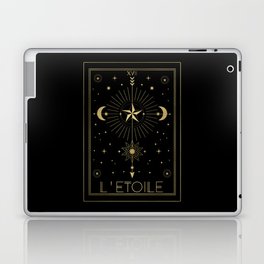 L'Etoile or The Star Tarot Gold Laptop Skin