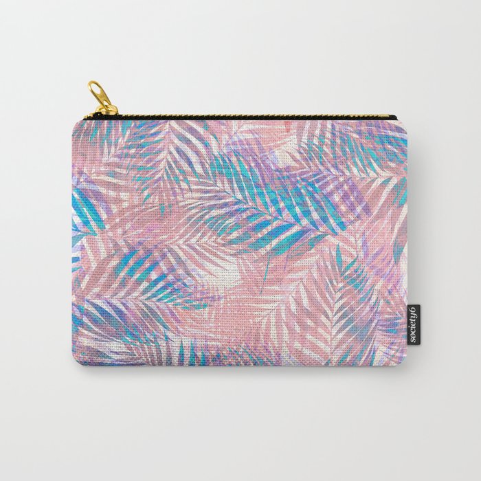 Palm Leaves - Iridescent Pastel Carry-All Pouch