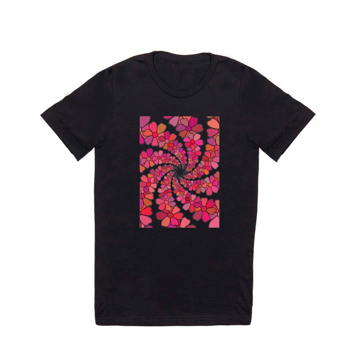 PINK Flower Kaleidoscope T Shirt