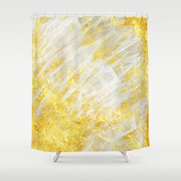 Gold Encapsulated Crystal Shower Curtain