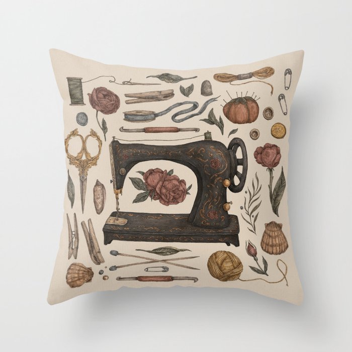 Sewing Collection Throw Pillow