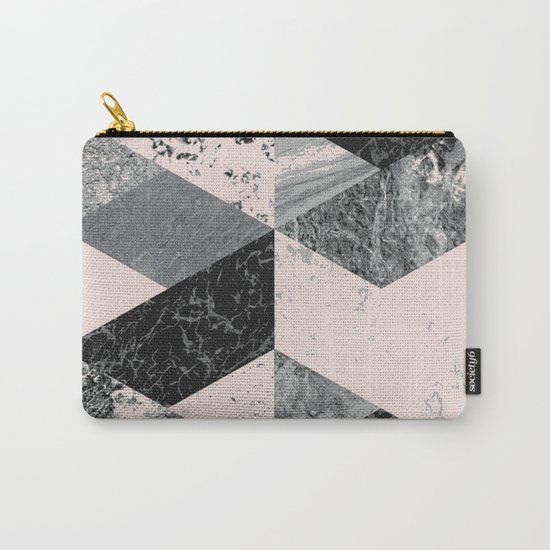 Geometric modern abstract wall art print Carry-All Pouch