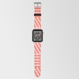 Geometric Coral and Pink Pattern Apple Watch Band