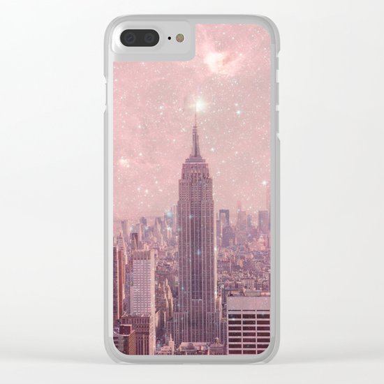 Stardust Covering New York Clear iPhone Case