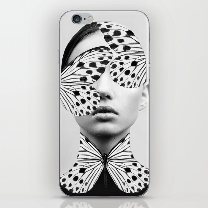 Woman Butterfly iPhone Skin