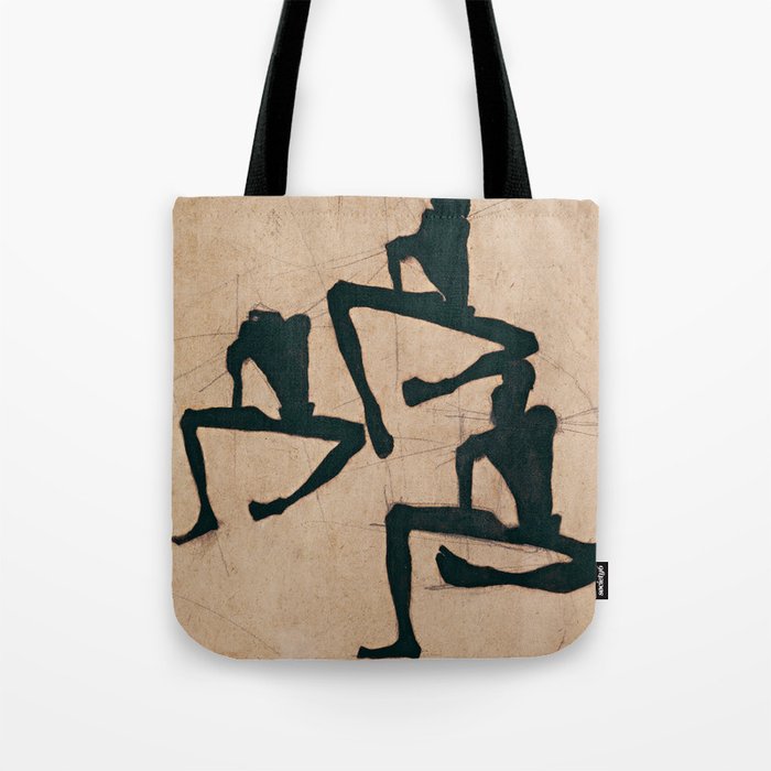 Egon Schiele , Composition with Three Male Nudes Tote Bag