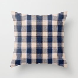 Geometric Tartan Farmhouse Rustic Style Seamless Pattern Throw Pillow