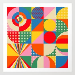 Sonia Delaunay Inspired Abstract Geometry Art Print