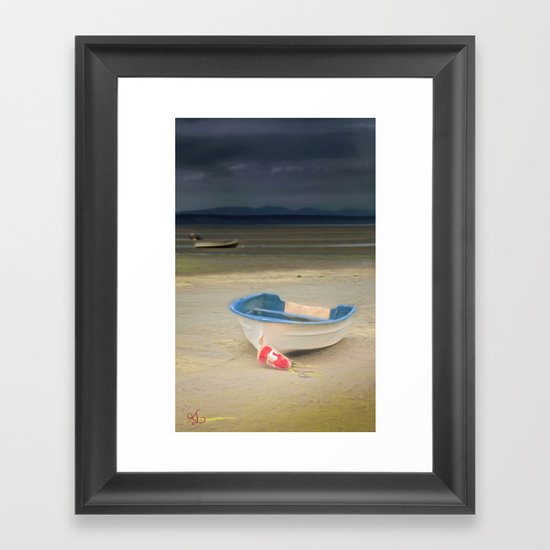 White Storm Framed Art Print